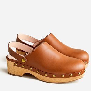 J.Crew: Convertible Leather Clogs (Rich Oak)